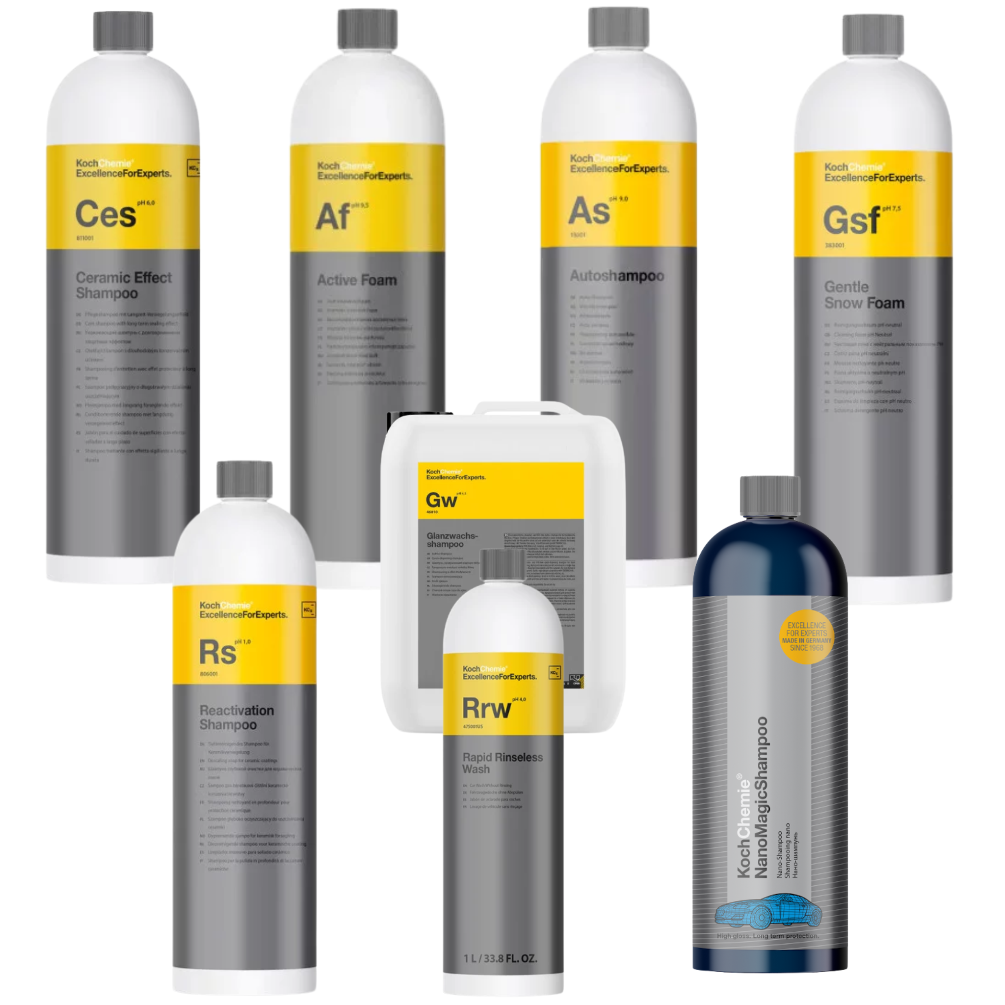Guide PDF Koch Chemie — Collection Jaune : Shampoings Extérieurs